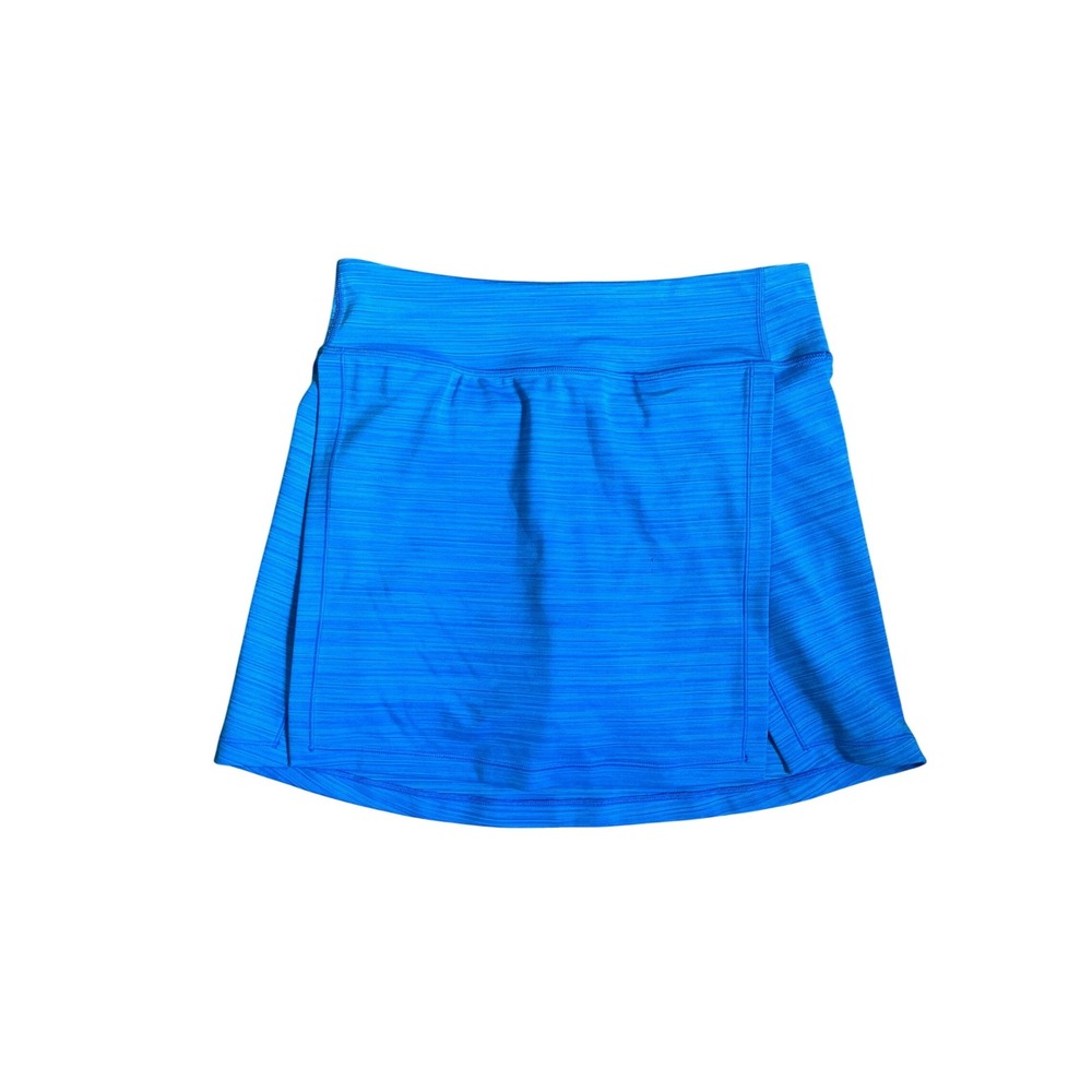 Athleta Goal Getter Skort XL 14/16 Blue Space Dye Active Skirt Tennis Pickleball